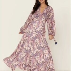 Free people mirage Paisley Print Maxi Dress